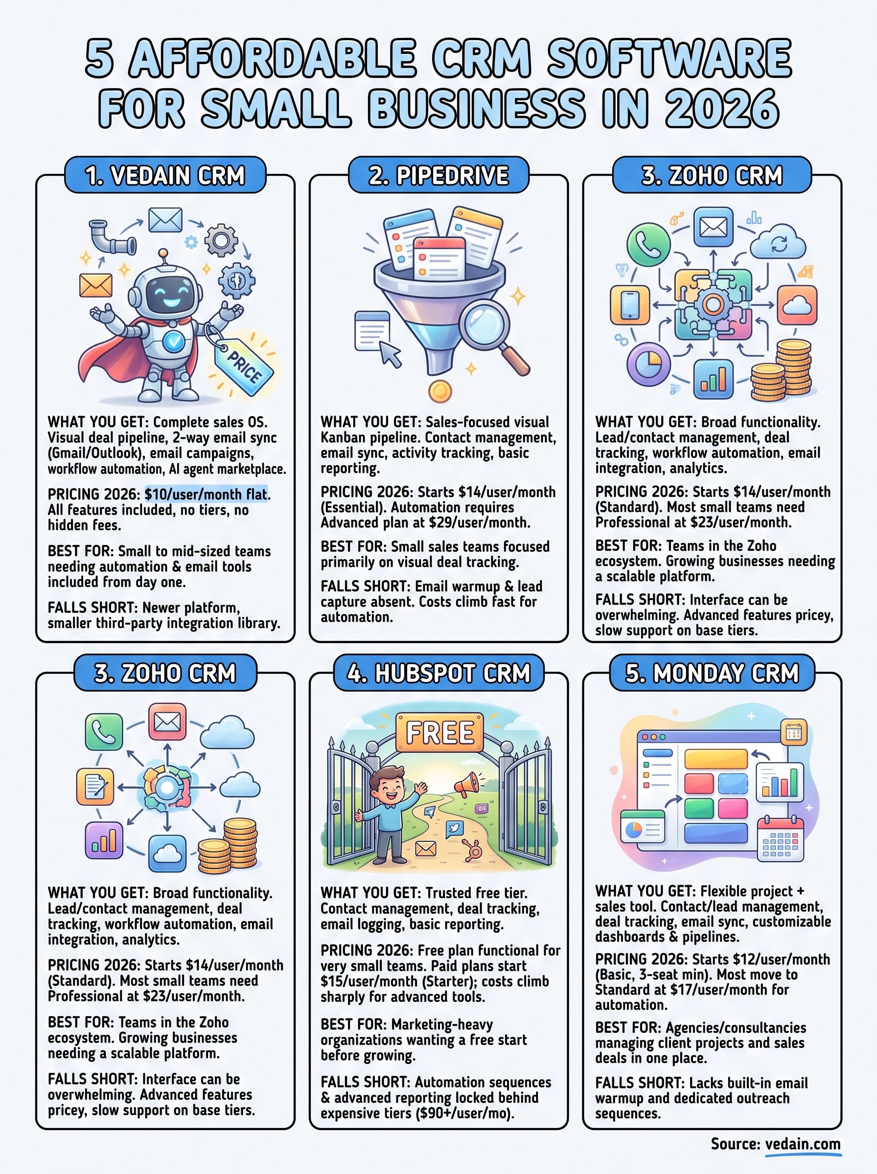 affordable crm software for small business infographic