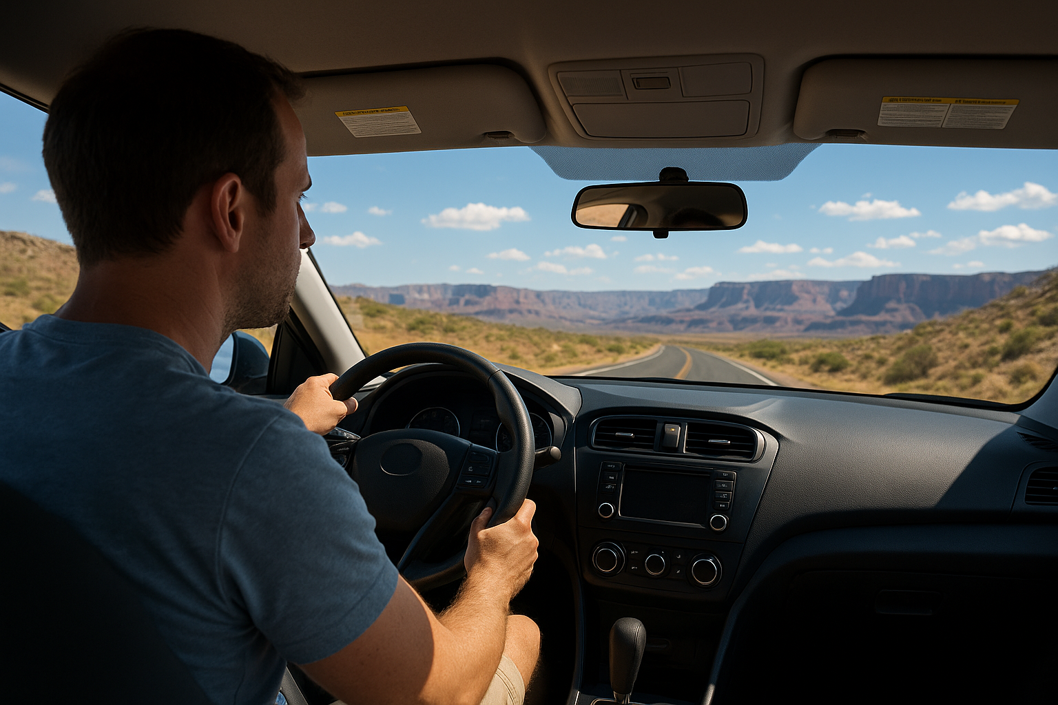 Driving yourself to the West Rim