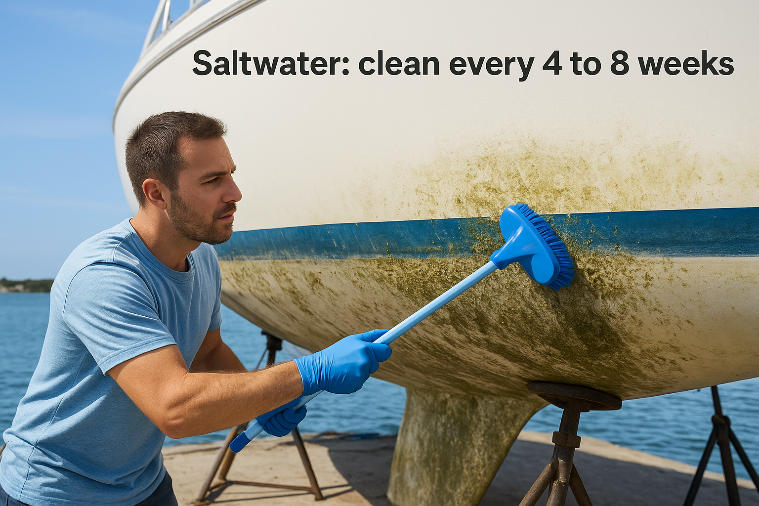 Saltwater: clean every 4 to 8 weeks