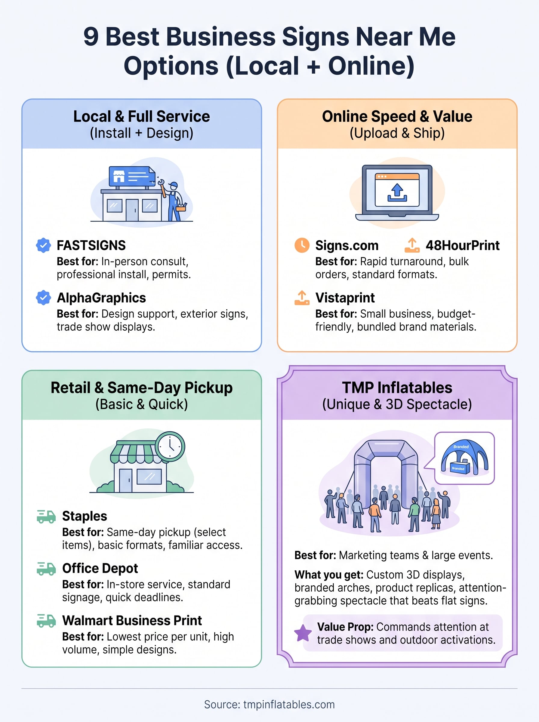 business signs near me infographic