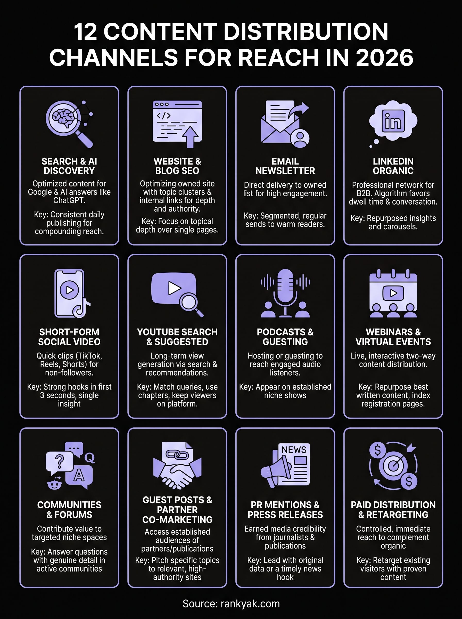 content distribution channels infographic