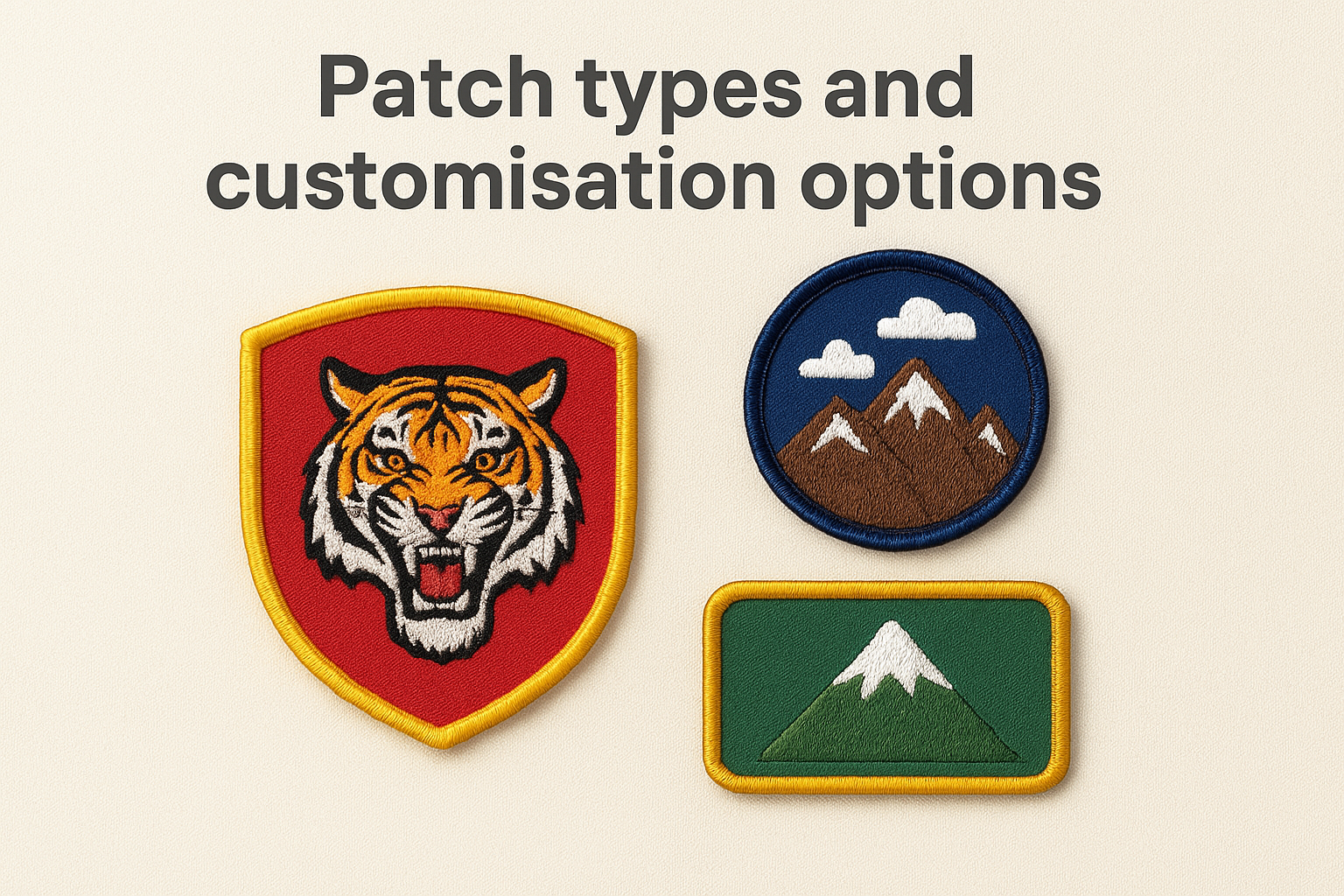 Patch types and customisation options