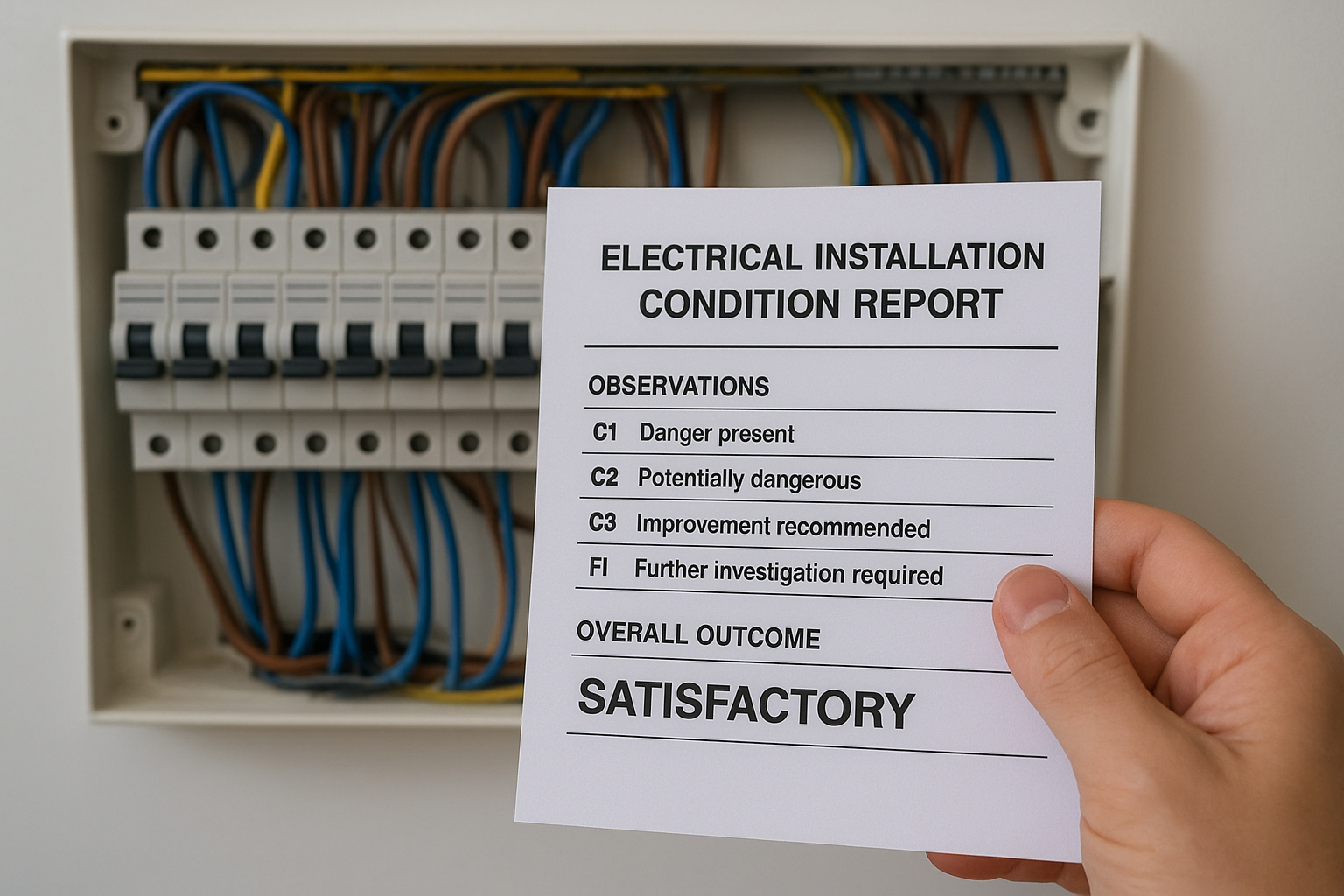 What the EICR document actually contains