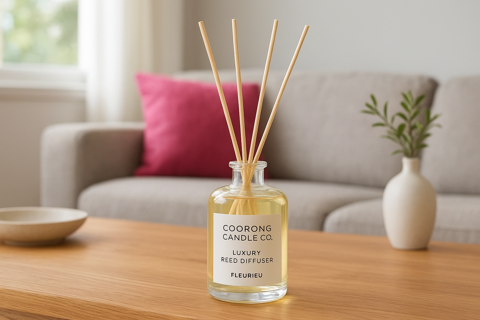 1. Coorong Candle Co. luxury reed diffuser