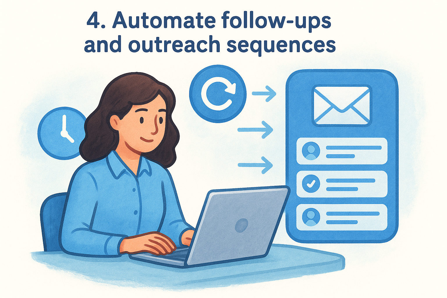 4. Automate follow-ups and outreach sequences