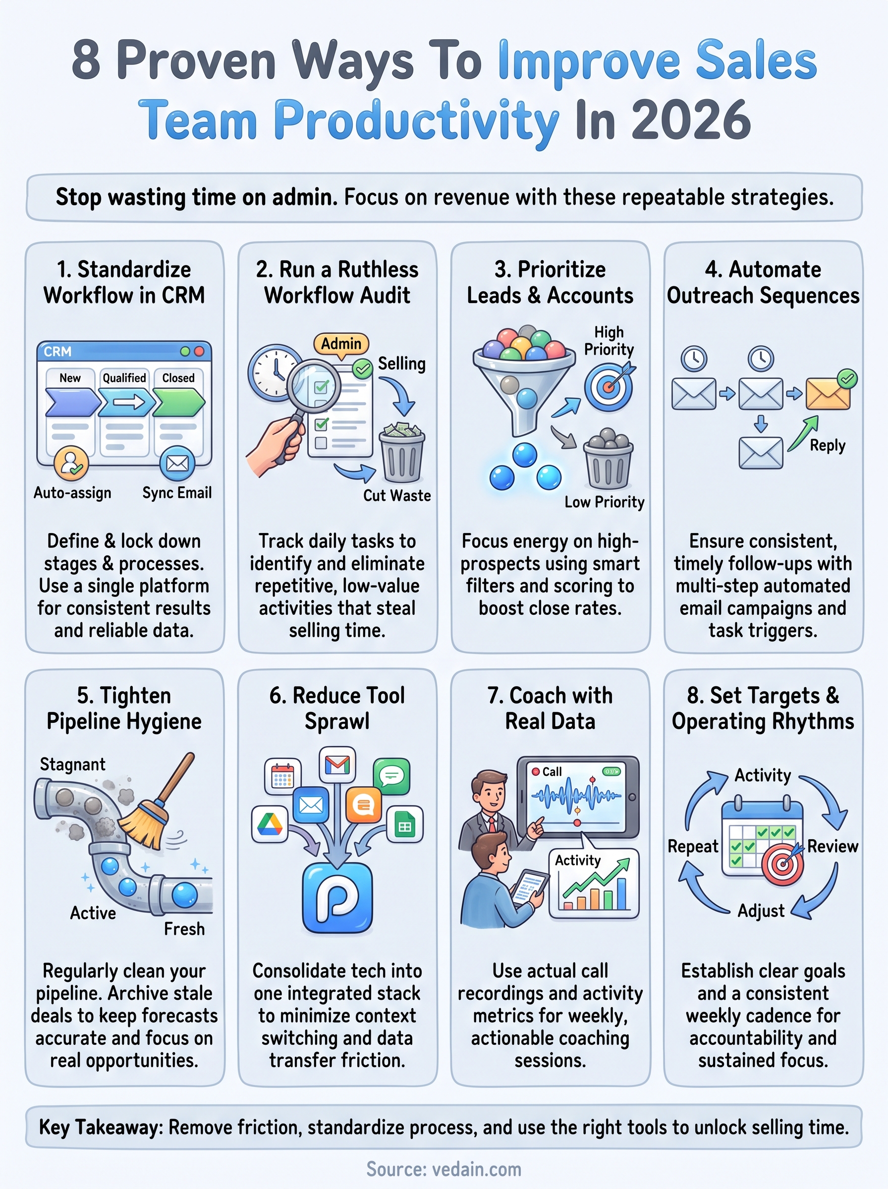 how to improve sales team productivity infographic
