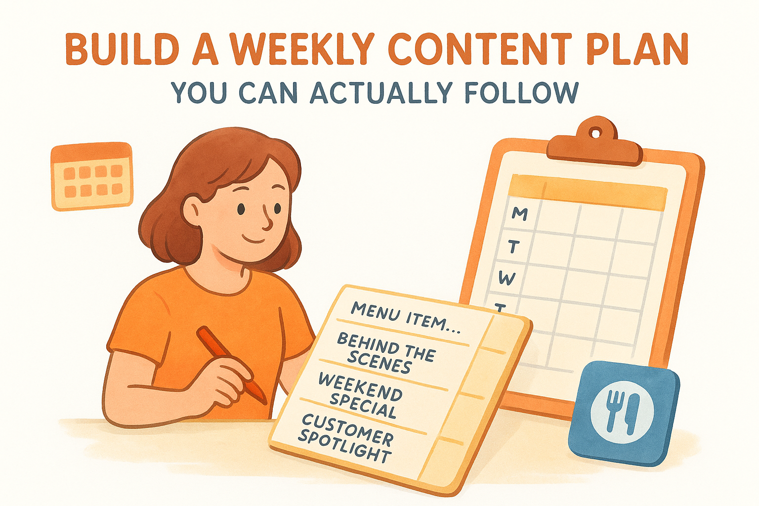 4. Build a weekly content plan you can actually follow