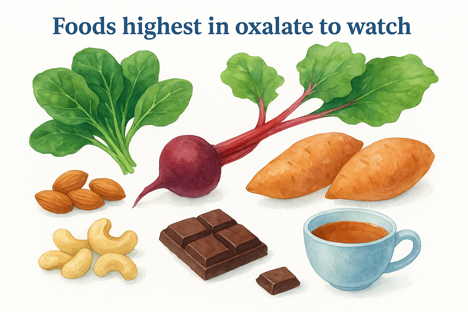 Foods highest in oxalate to watch