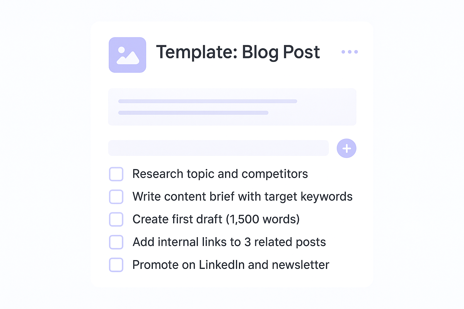 Create a task template
