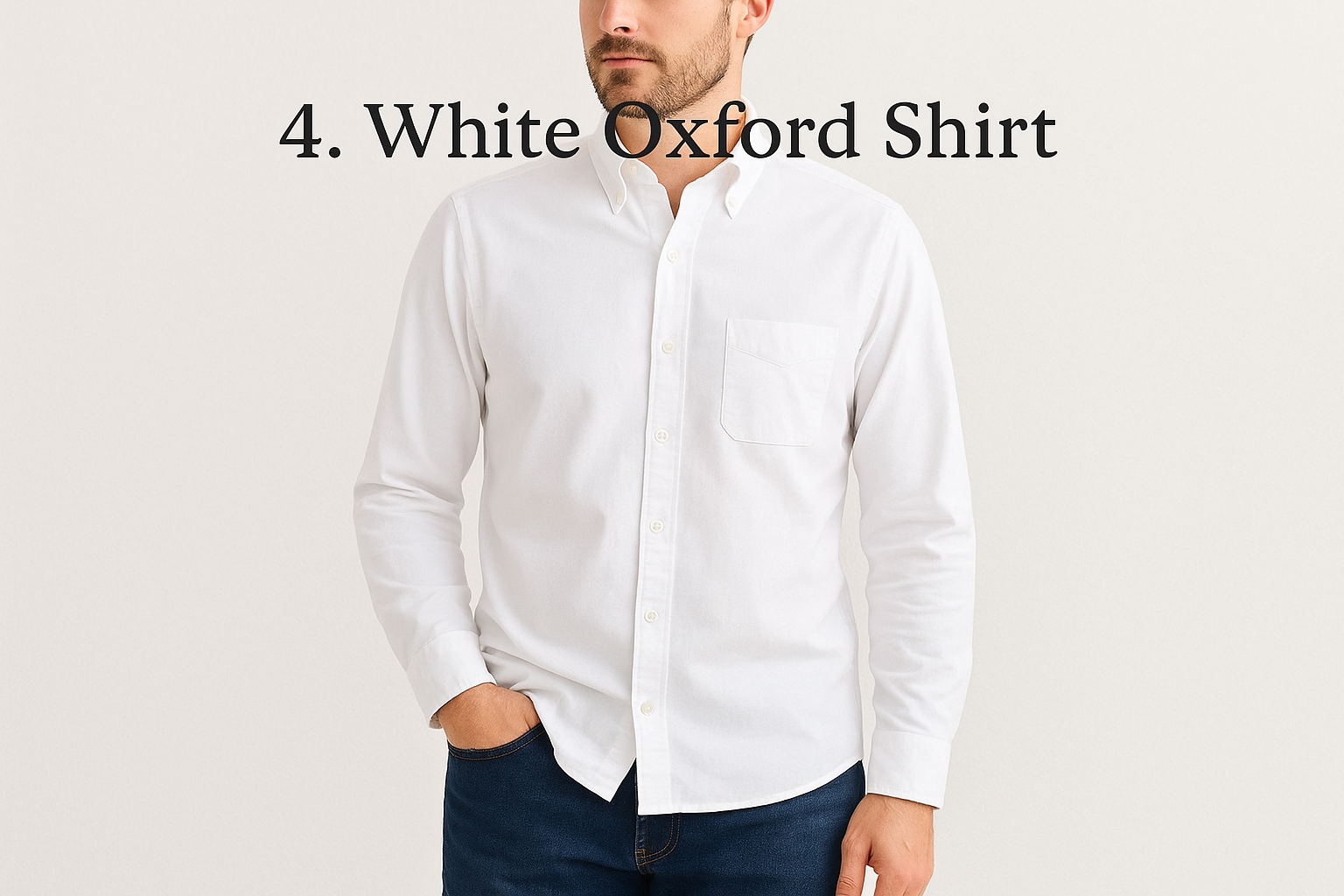 4. White Oxford Shirt