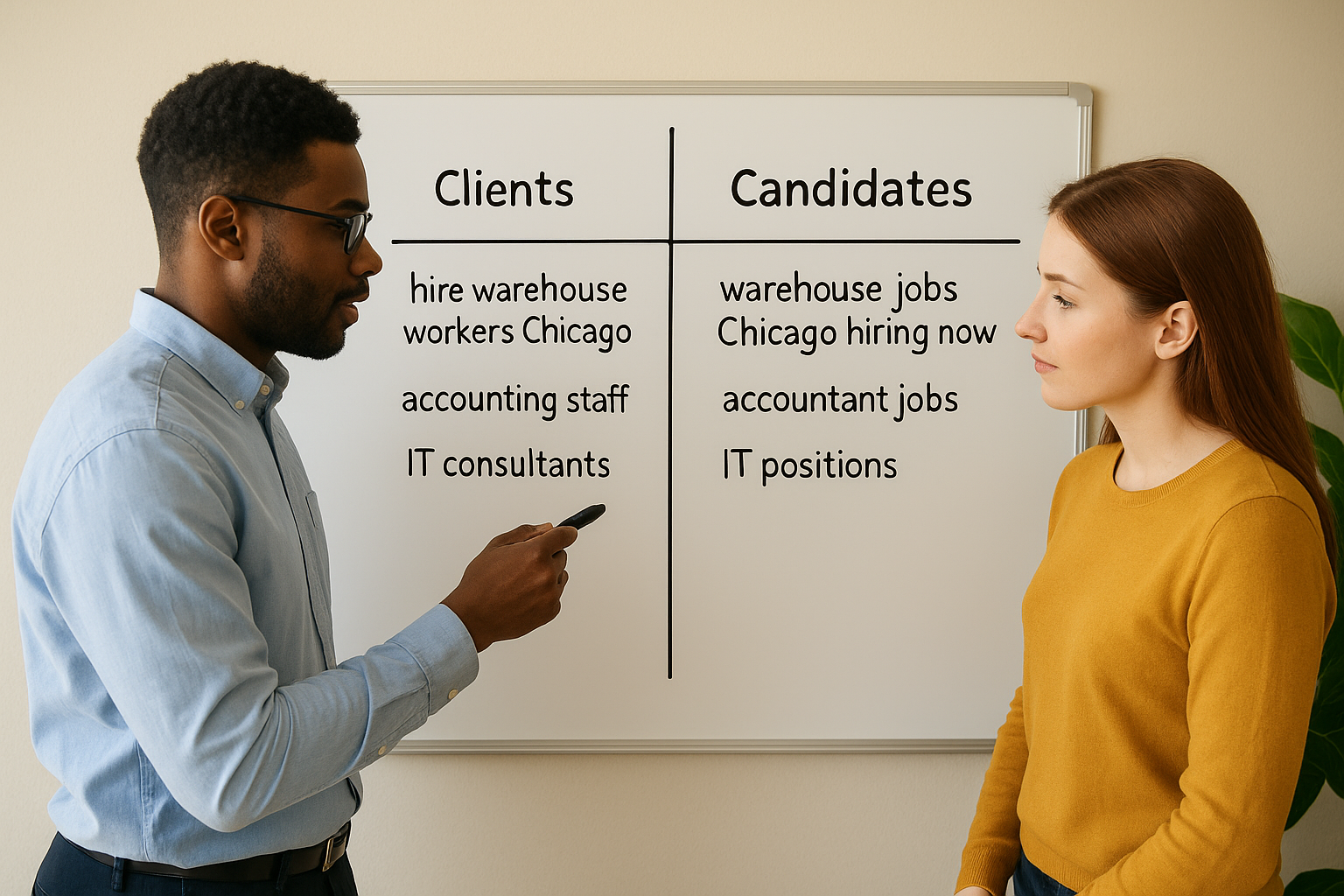 2. Map keywords to clients and candidates