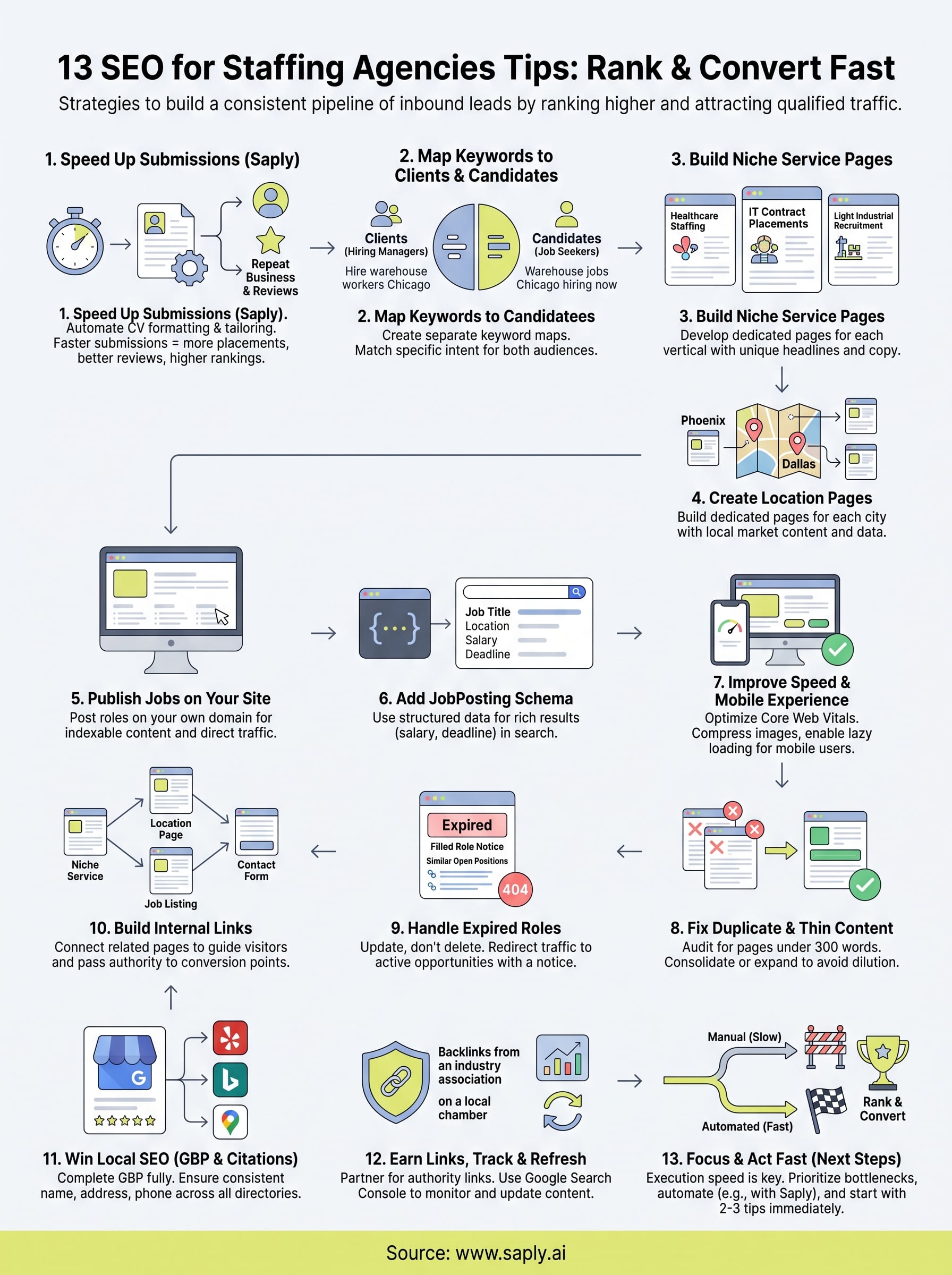 seo for staffing agencies infographic