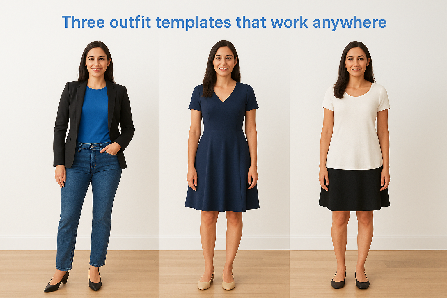 Three outfit templates that work anywhere