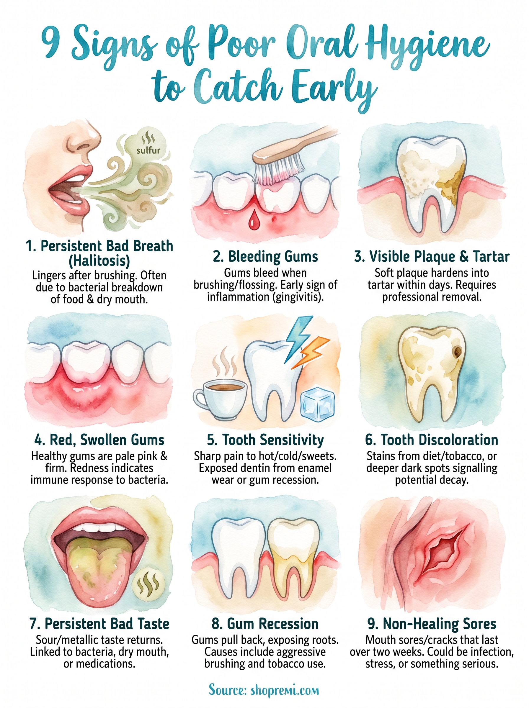 signs of poor oral hygiene infographic