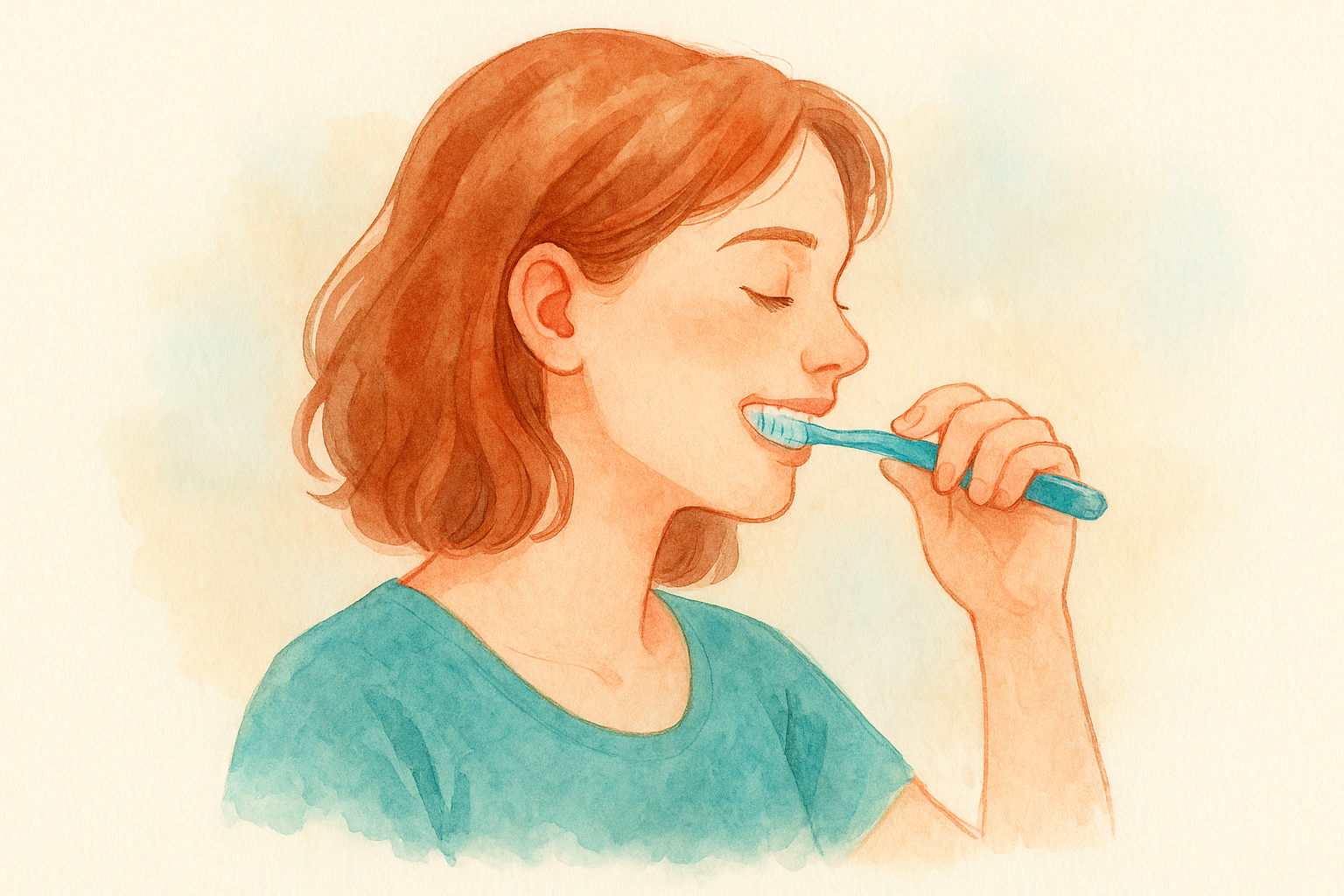 Morning and evening brushing technique