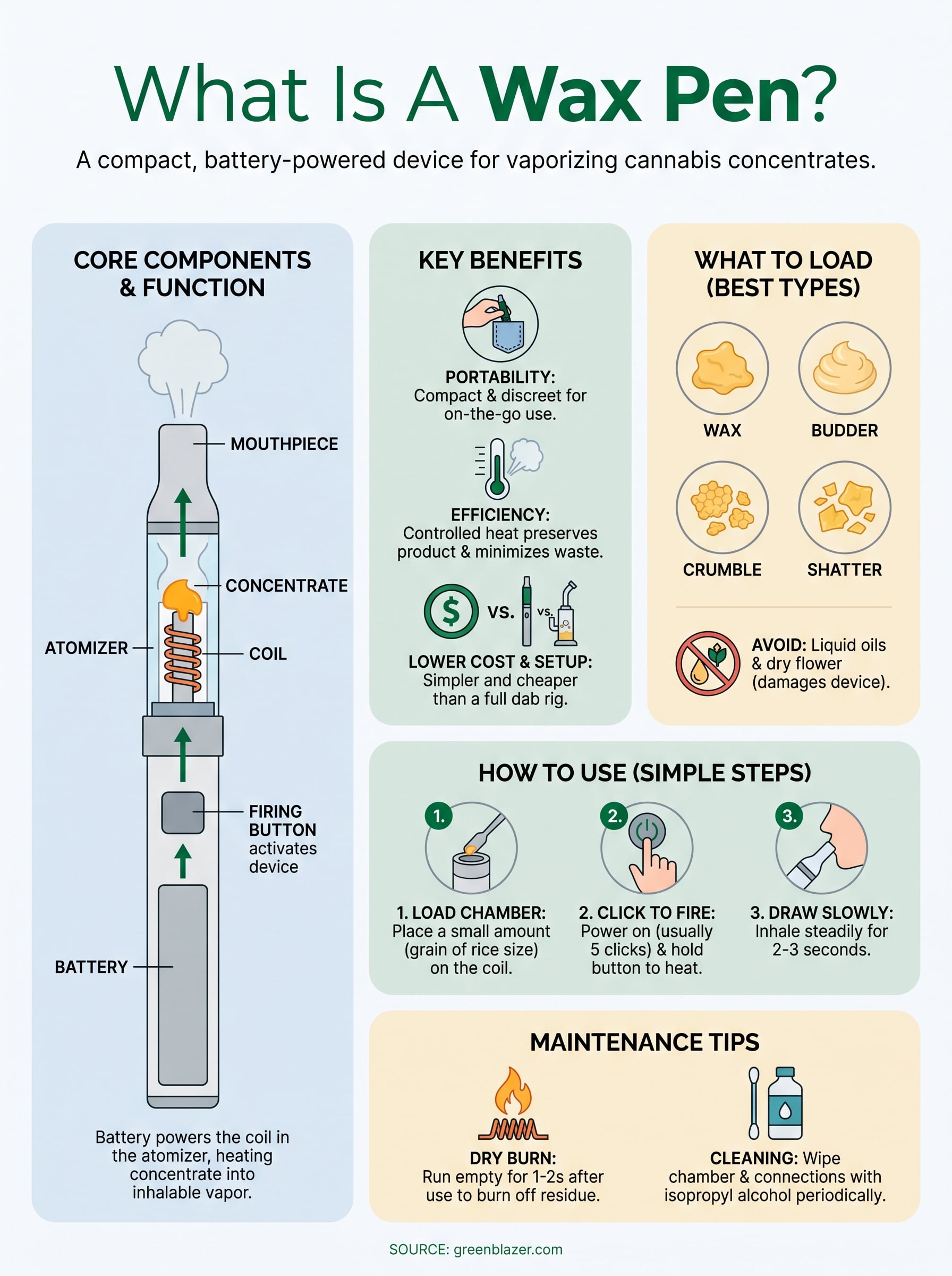 what is a wax pen infographic