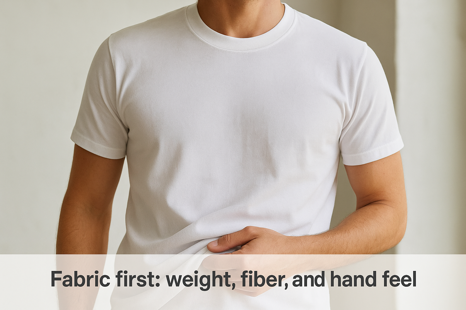 Fabric first: weight, fiber, and hand feel