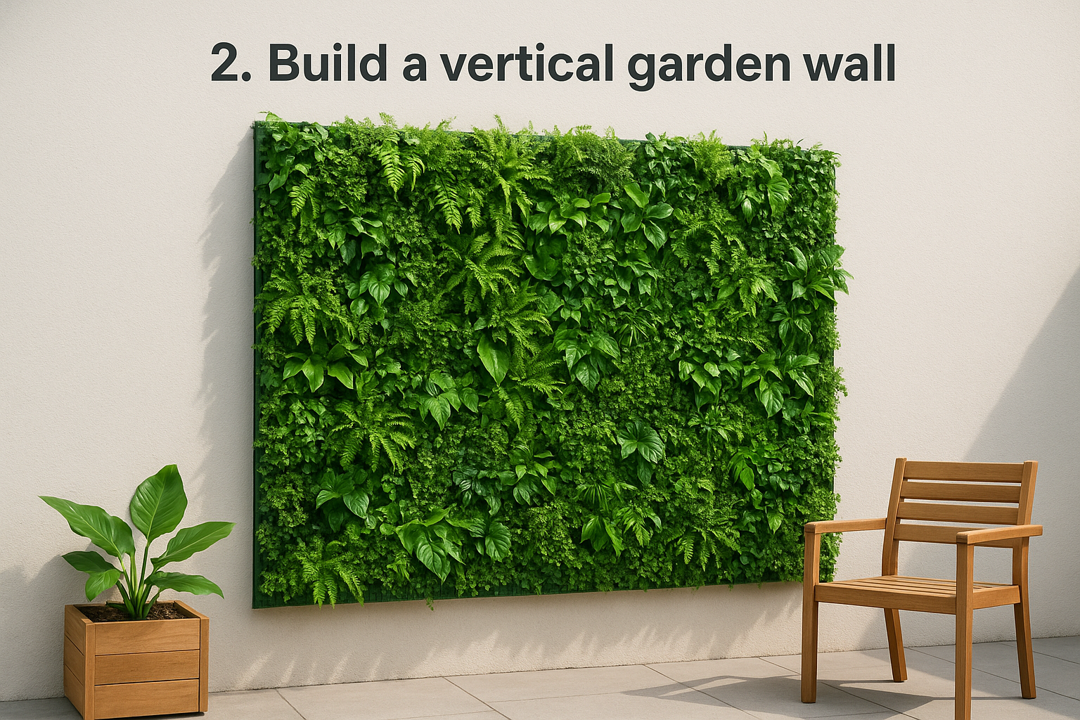 2. Build a vertical garden wall