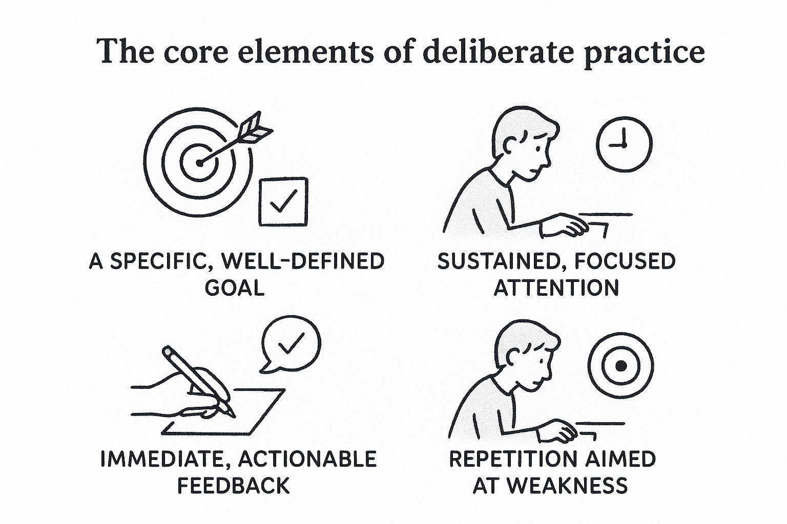 The core elements of deliberate practice