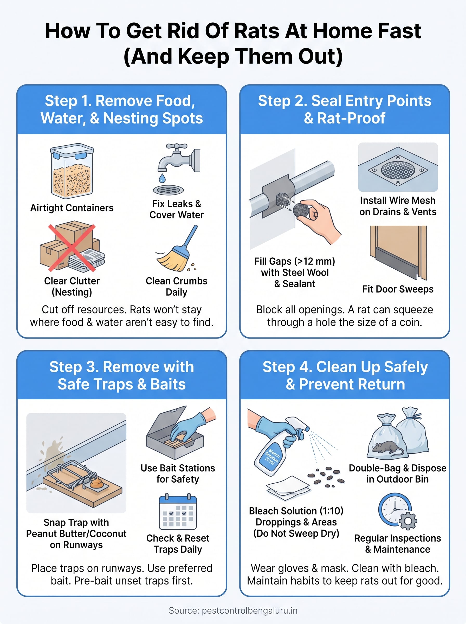 how to get rid of rats at home infographic