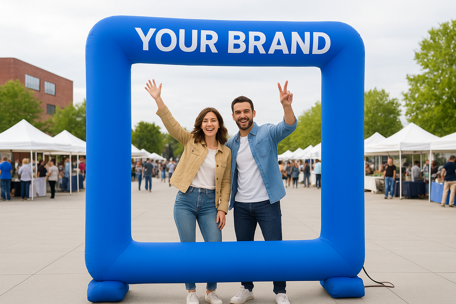 1. Custom inflatable photo booth frames