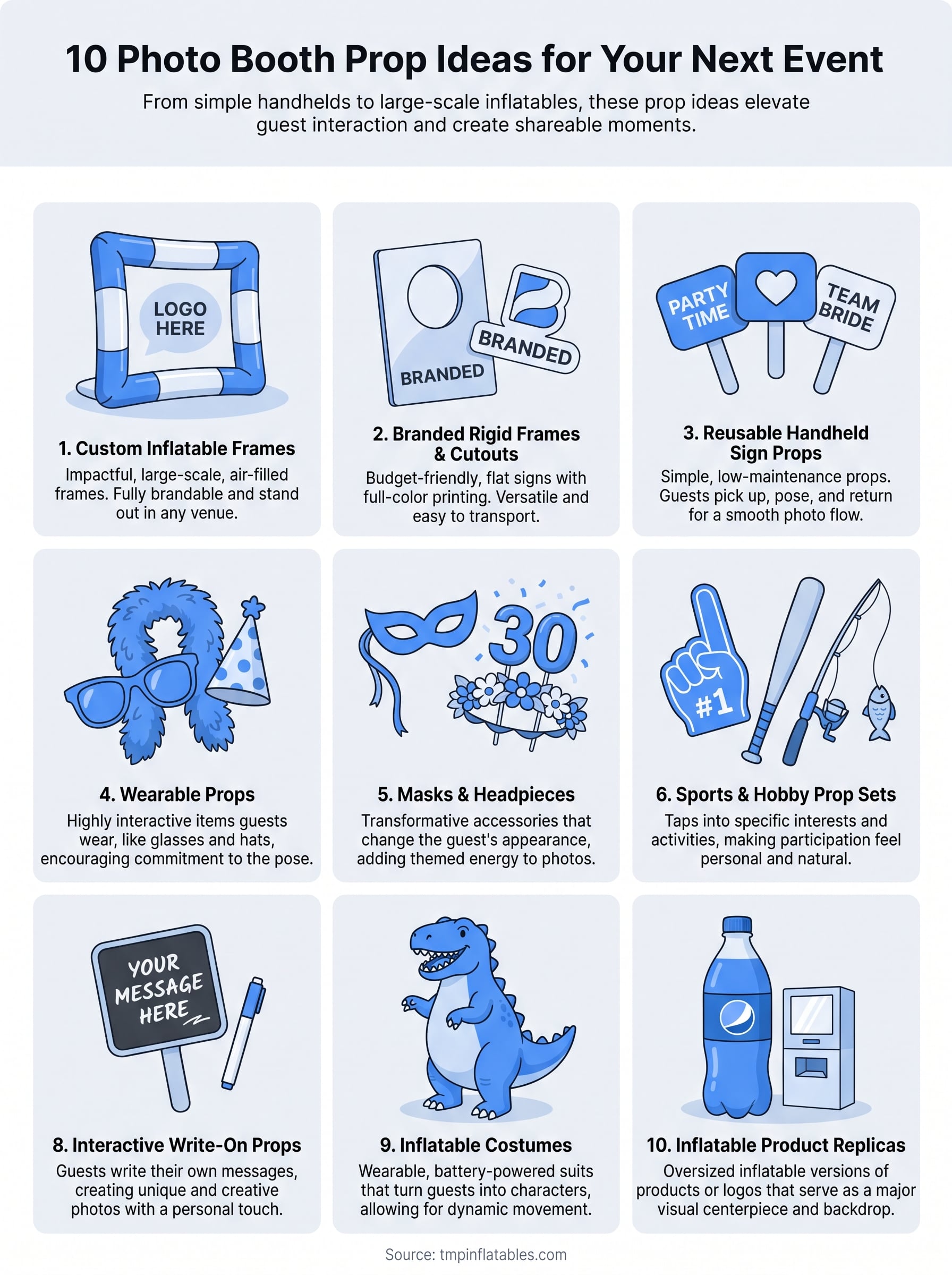 photo booth props infographic