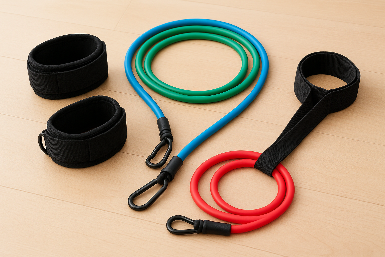 2. WHATAFIT Ankle Resistance Bands Set with Door Anchor and Cuffs