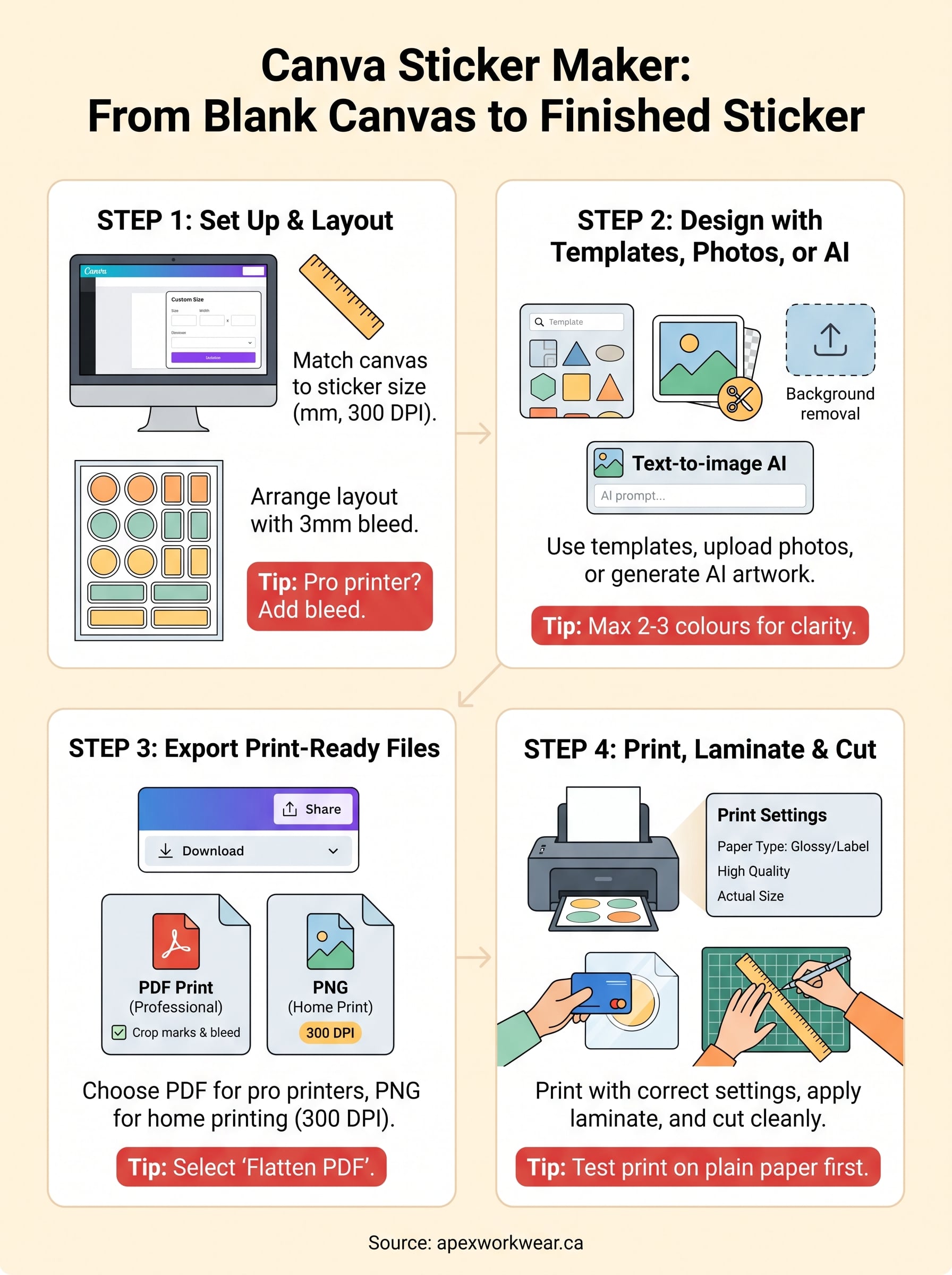 canva sticker maker infographic