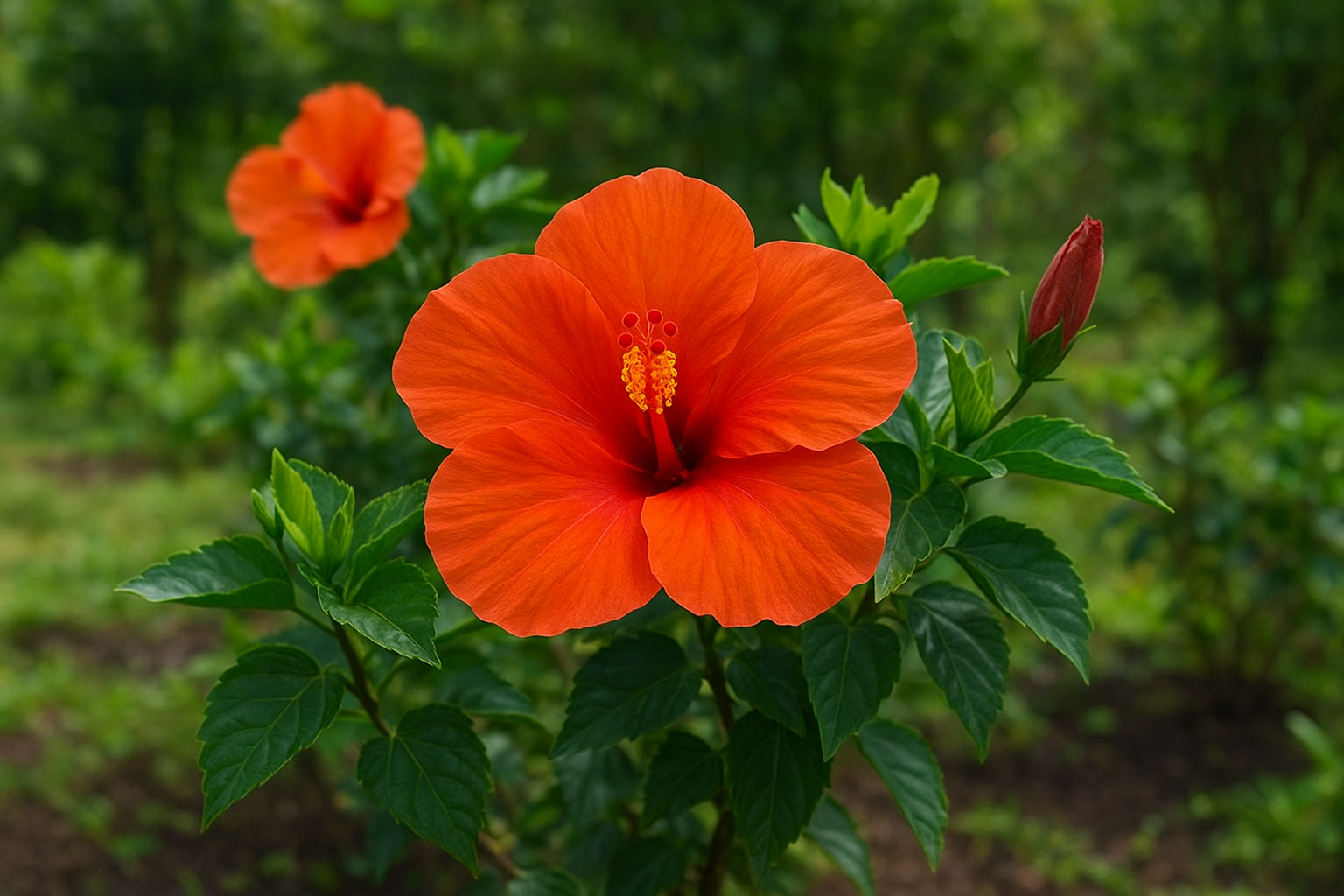 2. Tropical hibiscus
