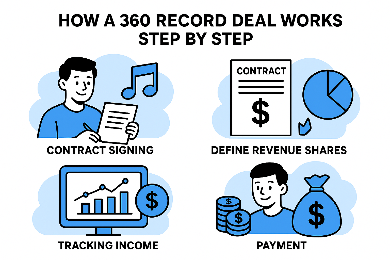 How a 360 record deal works step by step