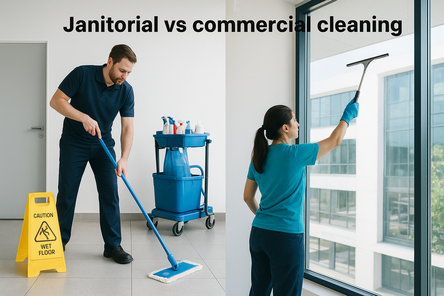 Janitorial vs commercial cleaning