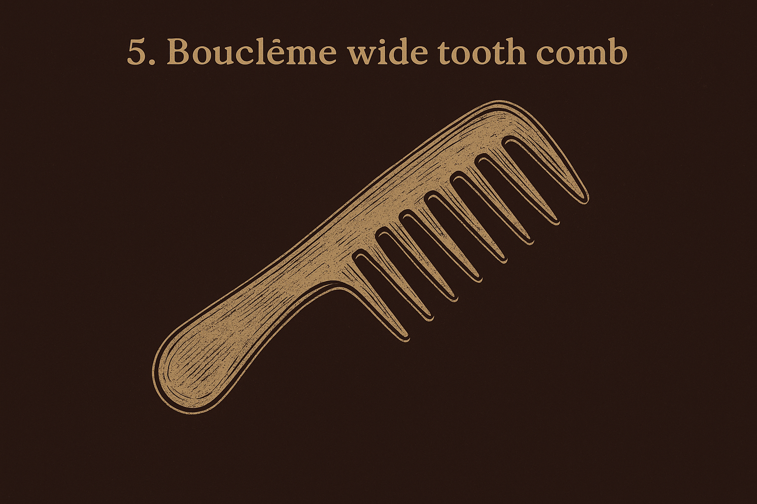 4. Bouclème wide tooth comb