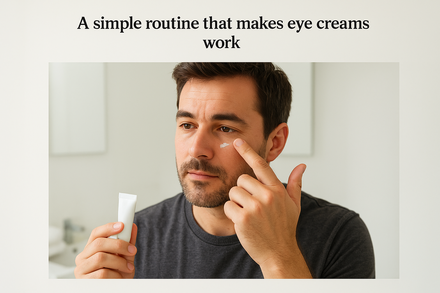 A simple routine that makes eye creams work