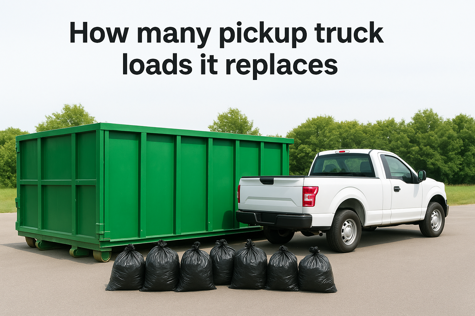 How many pickup truck loads it replaces
