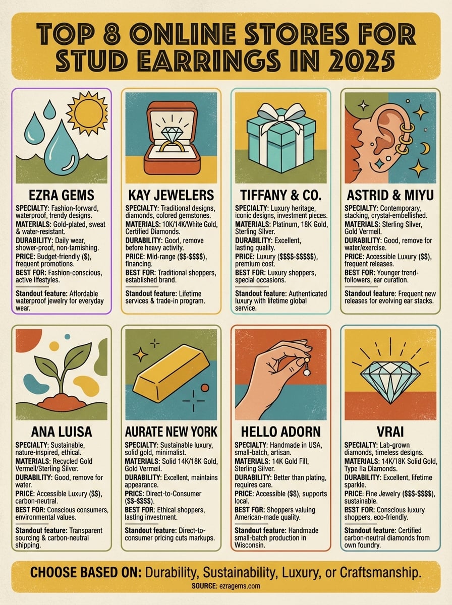 stud earrings infographic