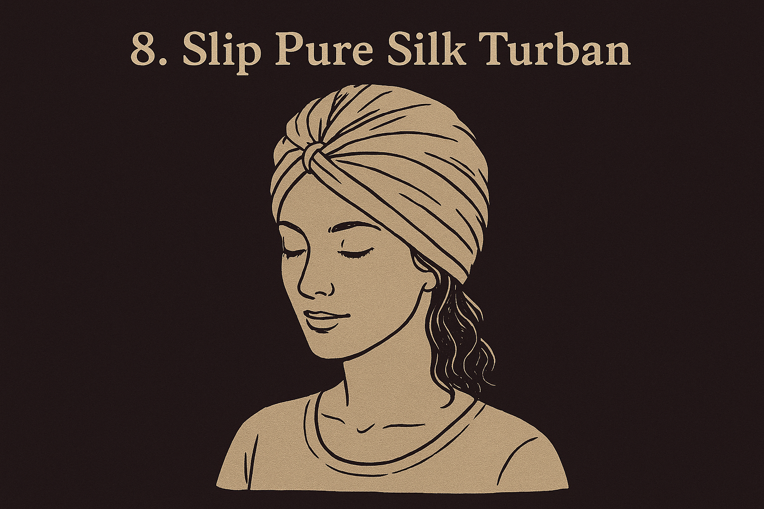 8. Slip Pure Silk Turban