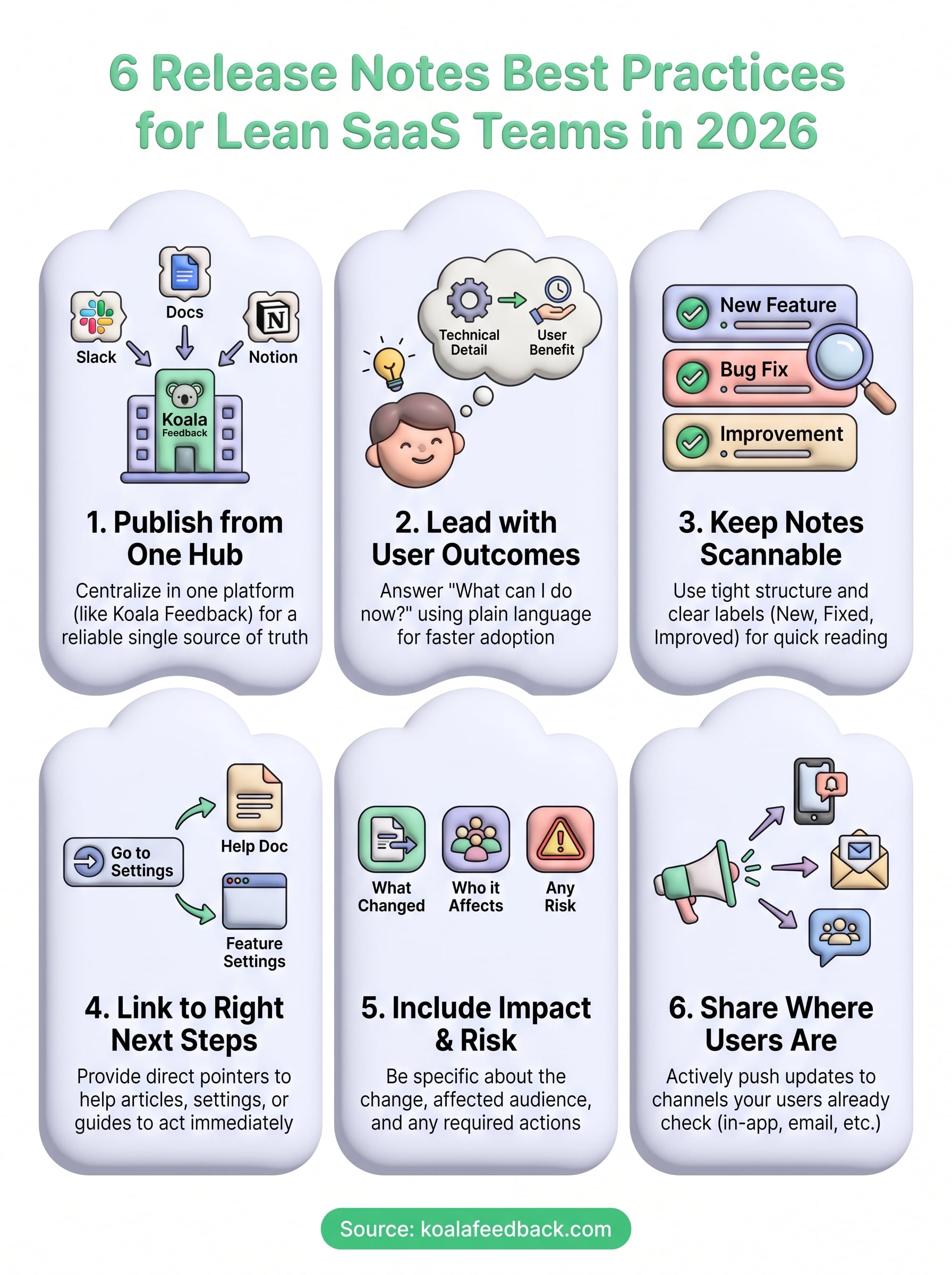 release notes best practices infographic