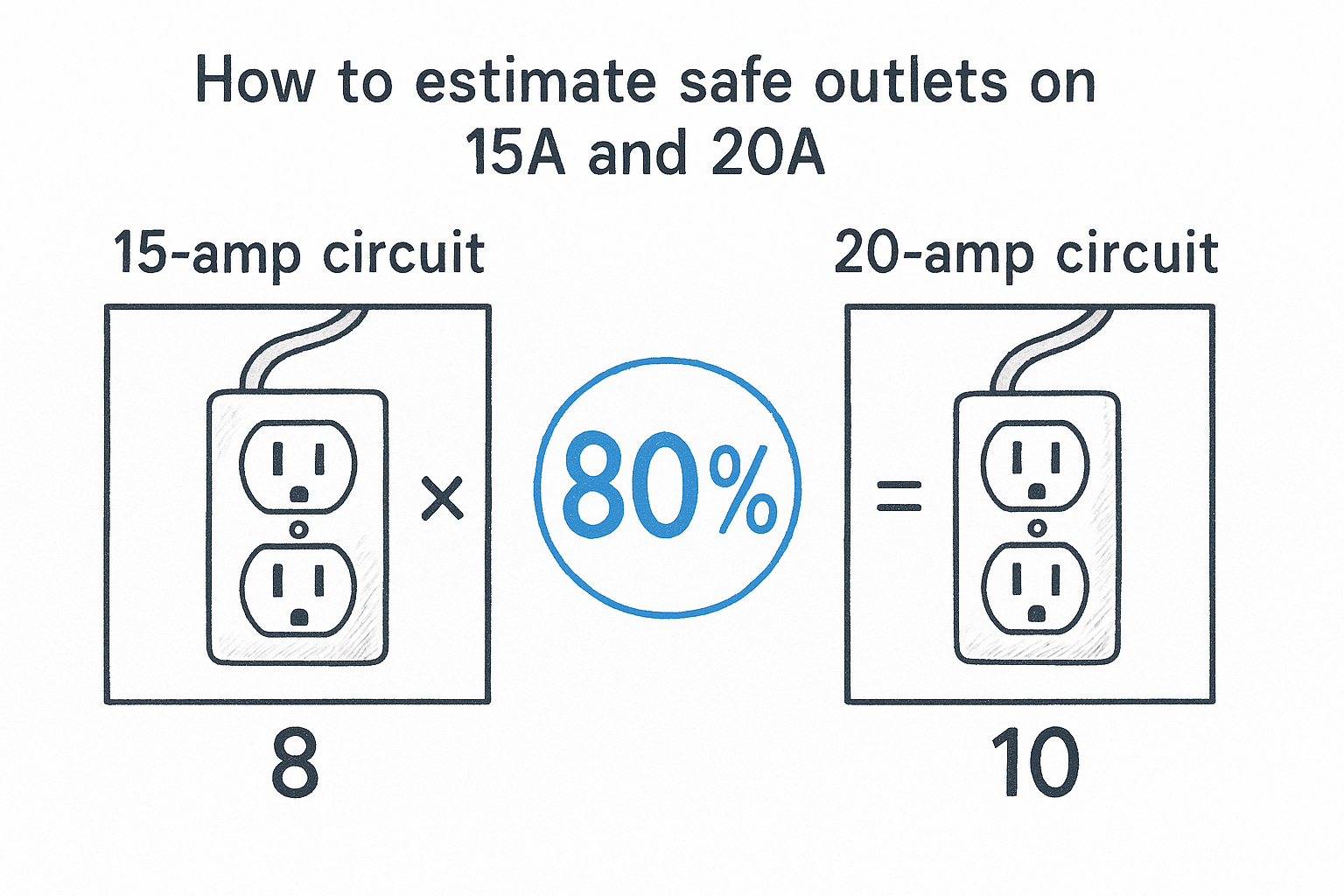 How to estimate safe outlets on 15A and 20A