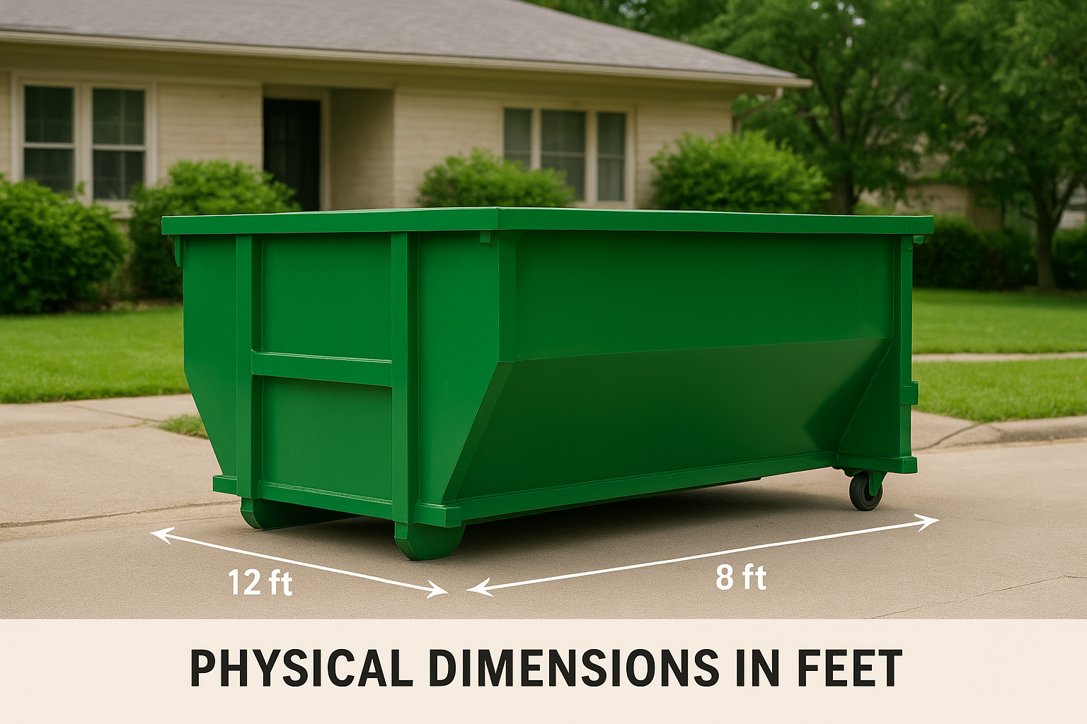 Physical dimensions in feet