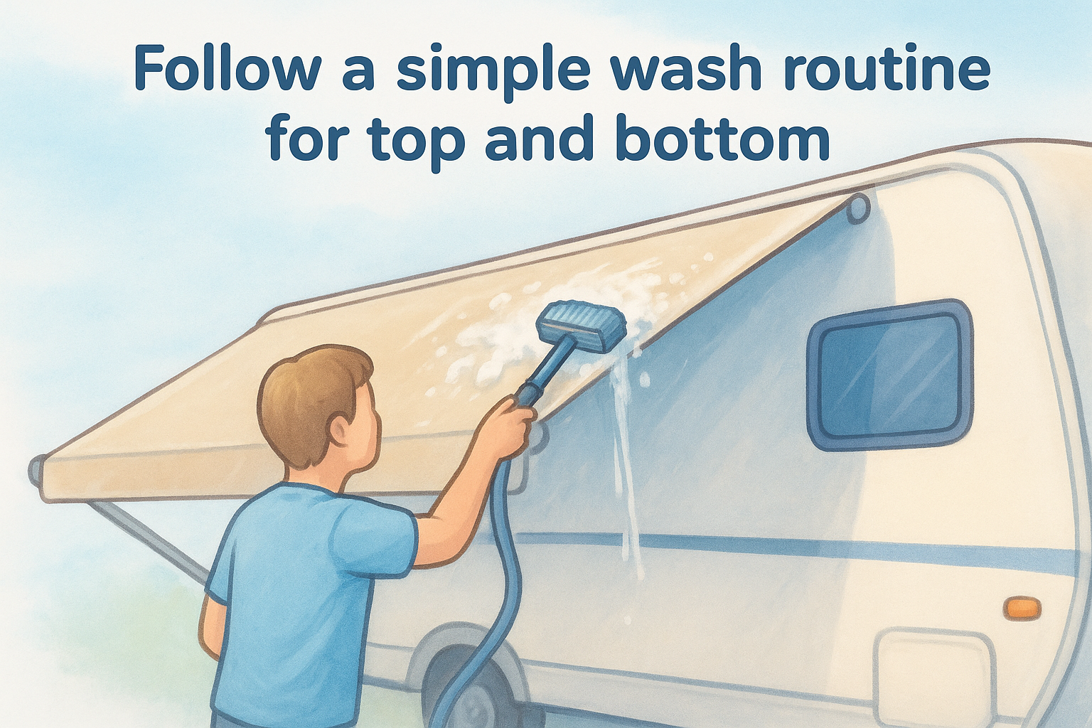 Follow a simple wash routine for top and bottom