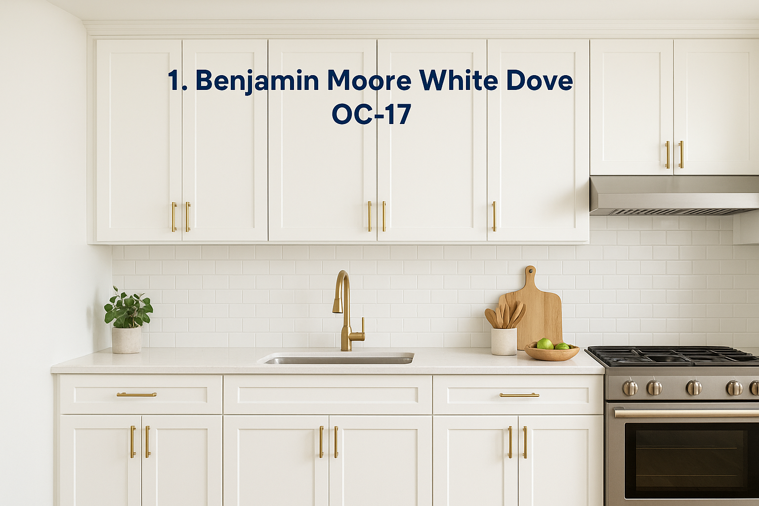 1. Benjamin Moore White Dove OC-17