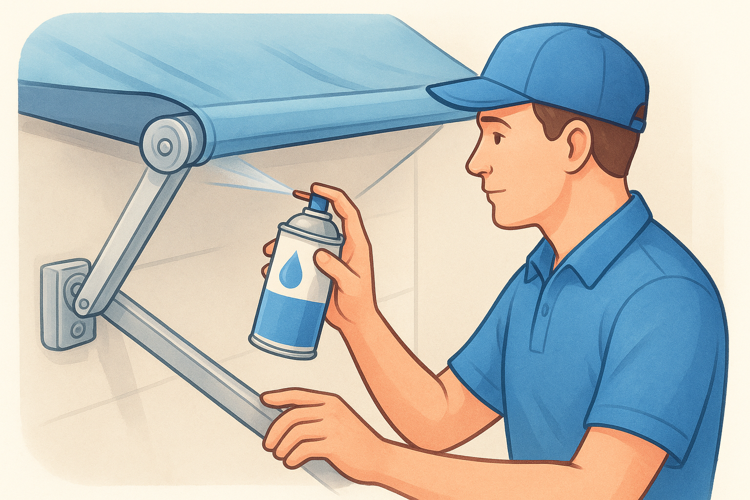 Lubricate arms, pivots, and the roller area correctly