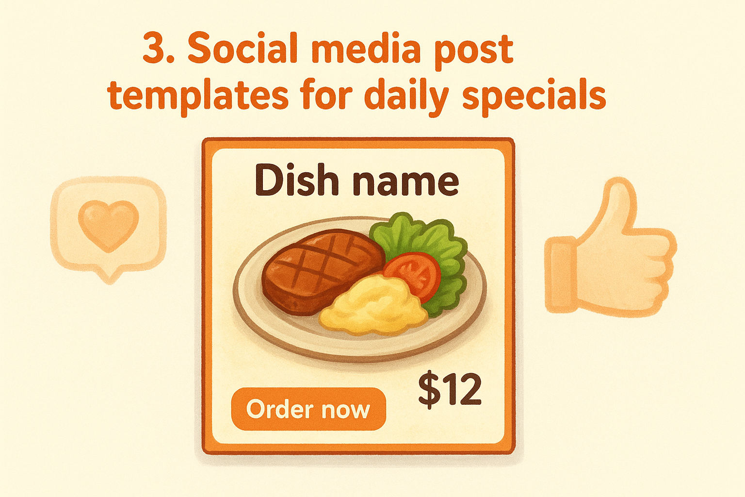 3. Social media post templates for daily specials