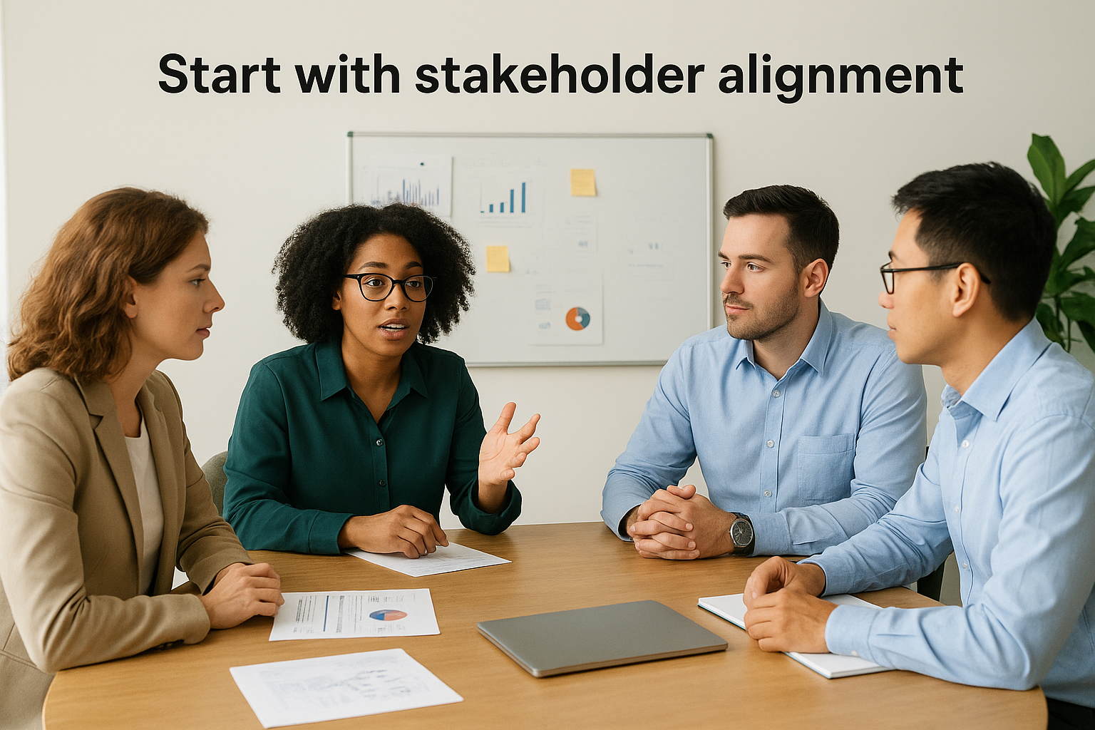 Start with stakeholder alignment