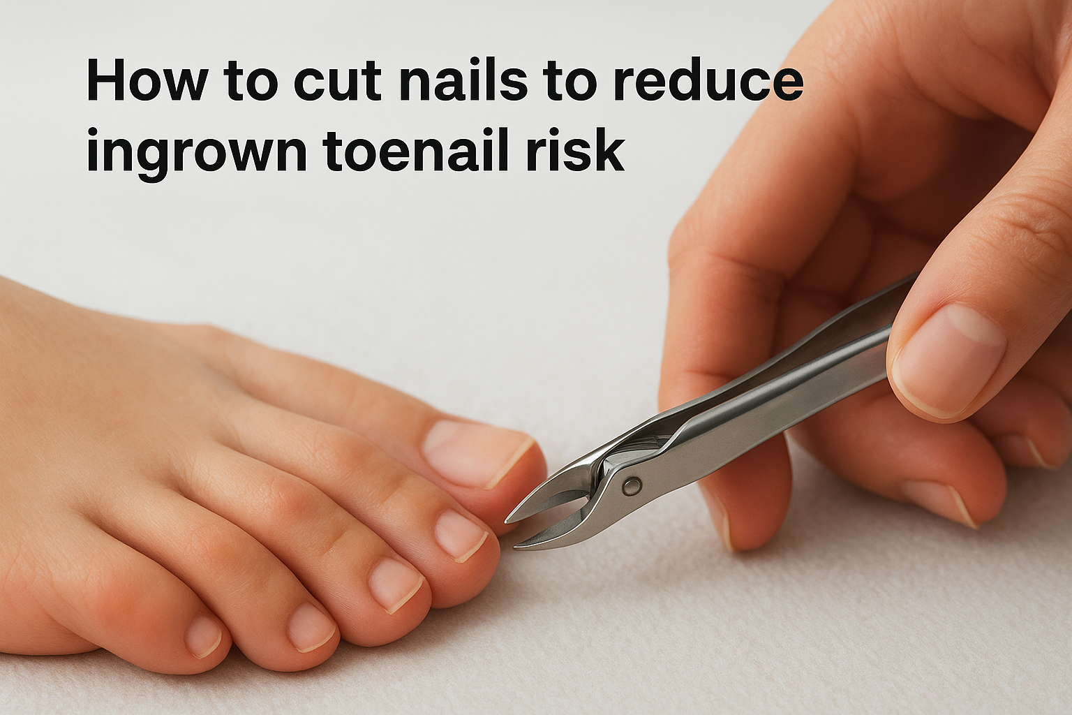 How to cut nails to reduce ingrown toenail risk