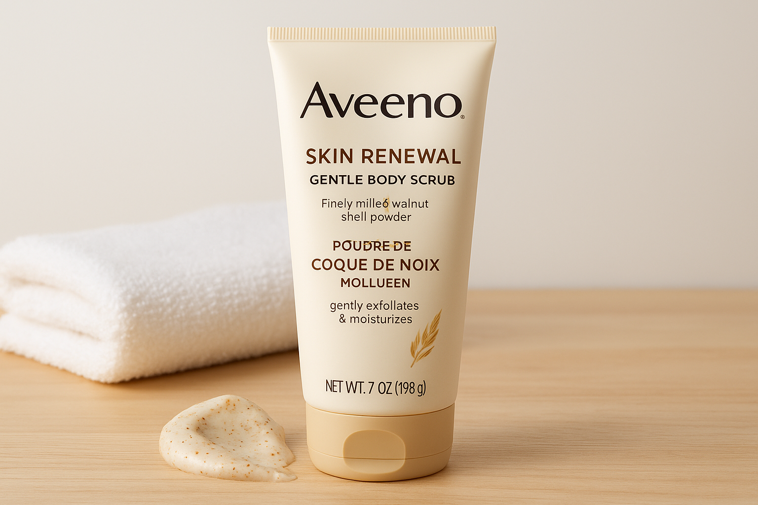 2. Aveeno Skin Renewal Gentle Body Scrub
