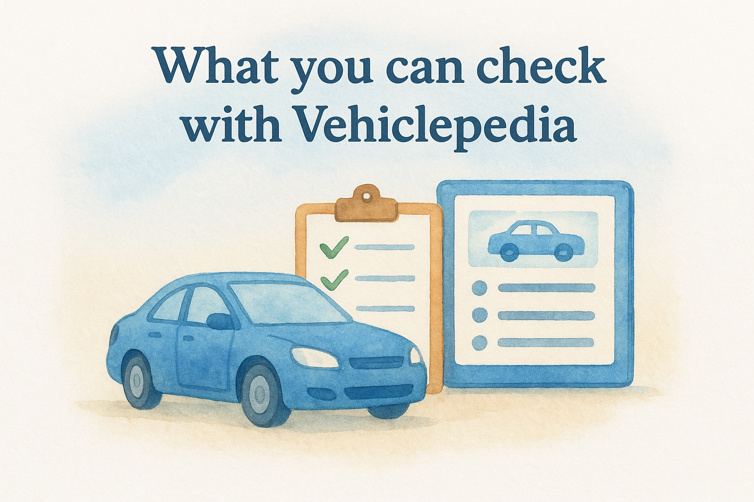 What you can check with Vehiclepedia