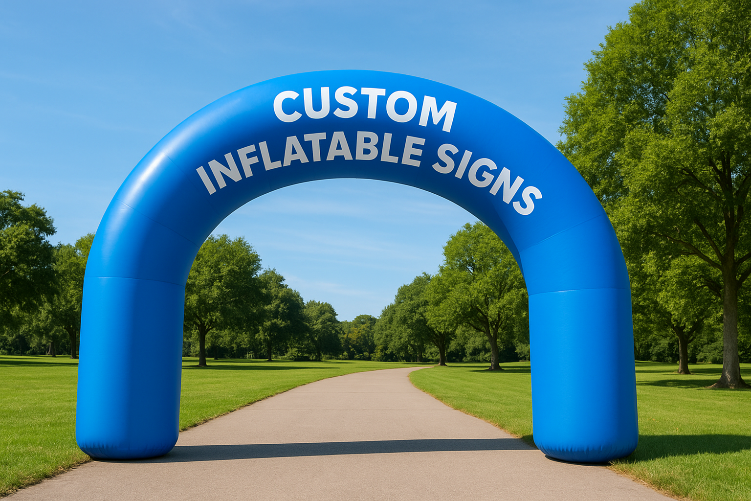 1. Custom inflatable signs and arches