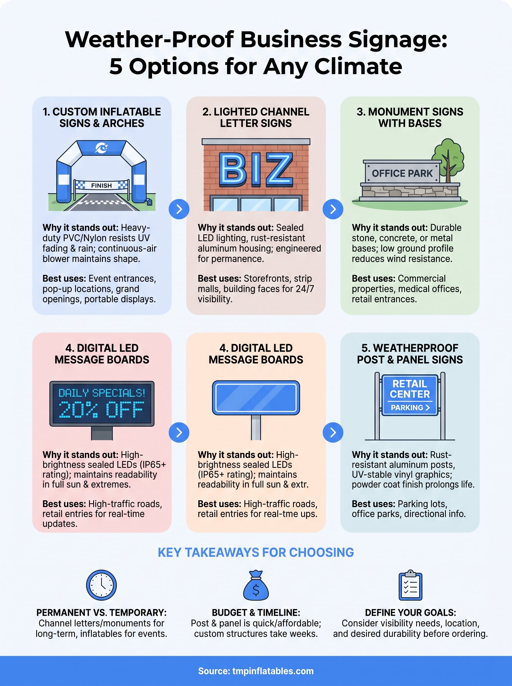 outdoor business signs infographic