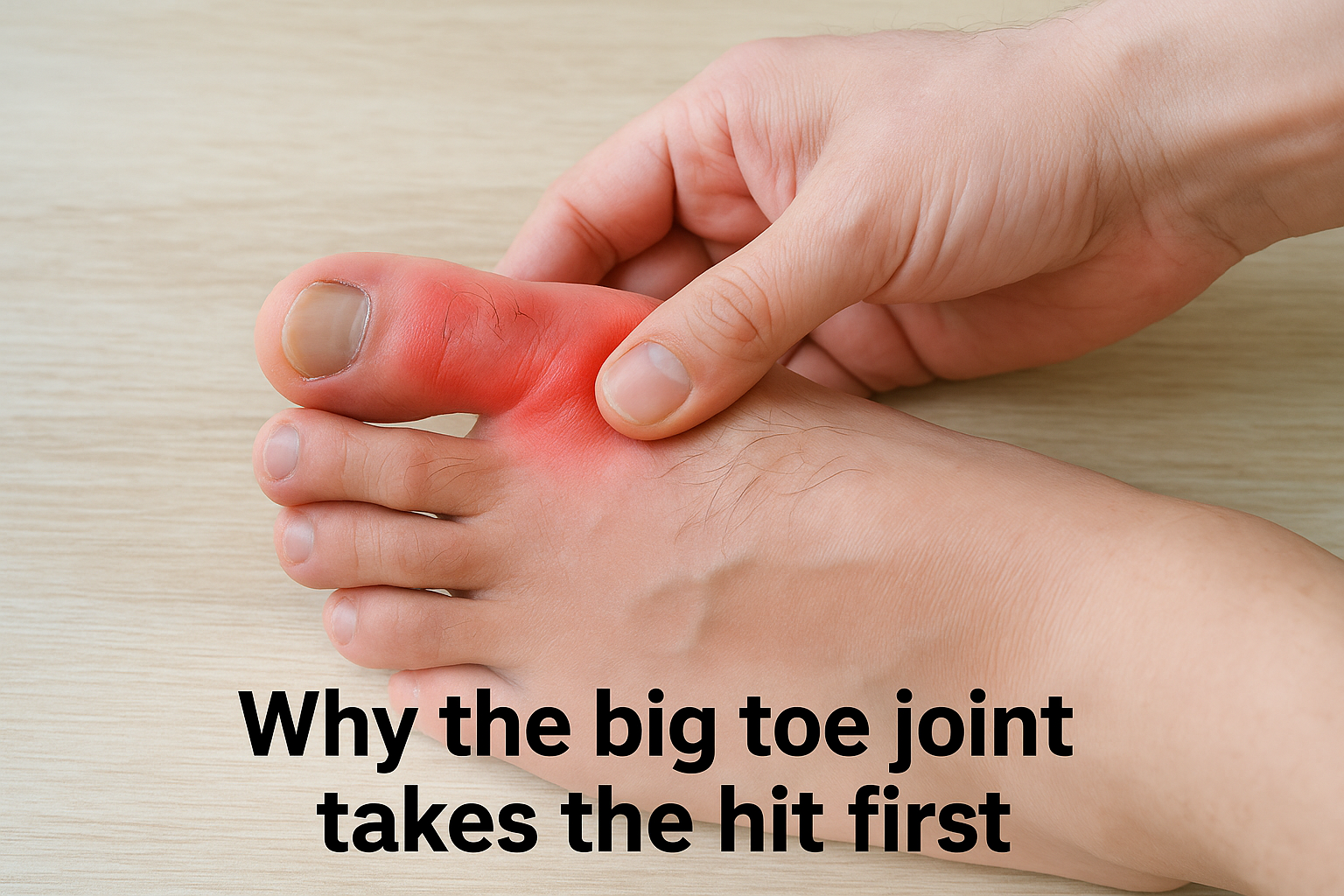 Why the big toe joint takes the hit first